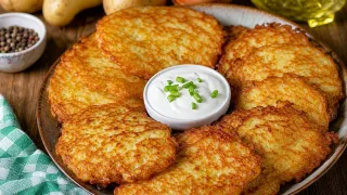 Золотистые, сочные и с хрустящими краями: жарим настоящие белорусские драники за 25 минут