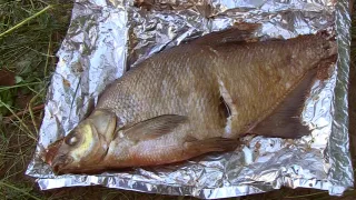 Копченый лещ в пакете в походных условиях