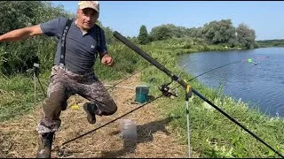 УДОЧКИ ТРЕЩАТ И УТАСКИВАЕТ! ВПЕРВЫЕ НА ТАКОЙ РЫБАЛКЕ! Ловля Сазана