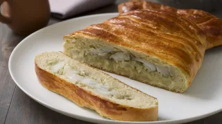 Рыбный пирог, пальчики оближешь.