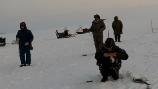 Зимняя рыбалка на реке Кама 22.02.2022.