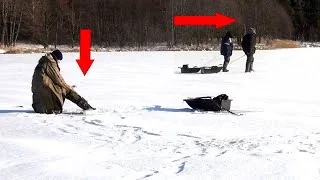 Рыбаки уходили а зря...КЛЁВ ТОЛЬКО НАЧИНАЛСЯ! Первый лёд!
