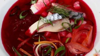 Холодник с копченой скумбрией