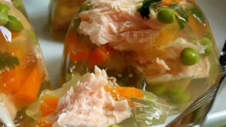 Галки из хека в желе