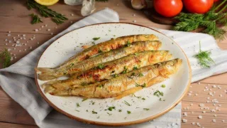 Корюшка жаренная с пюре