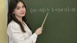 Минутный тест для мозга: сможете решить пример (36 − 12) : 4 · 3 + (48 : 6) − 15 в уме?