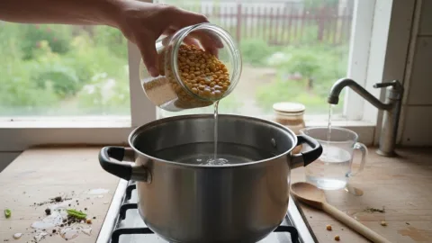 Как приготовить горох для насадки на крючок?
