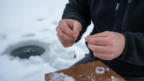 Как правильно привязать безмотыльную мормышку гвоздешарик?