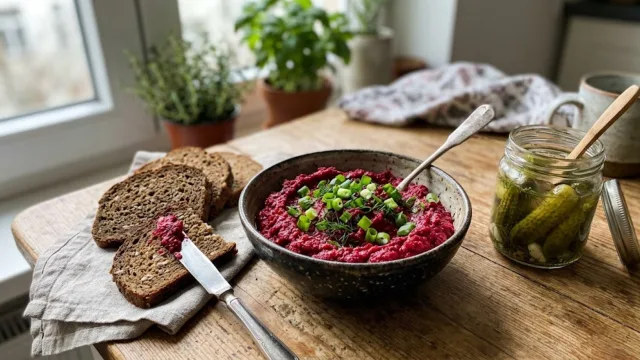 Свекольная икра с маринованным огурчиком: забытая классика из простых продуктов — вкусно хоть на хлеб, хоть к гарниру