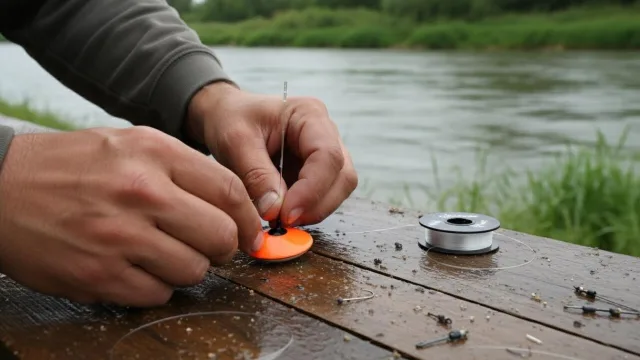 Как собрать оснастку с плоским поплавком для ловли на течении - Flat float rig