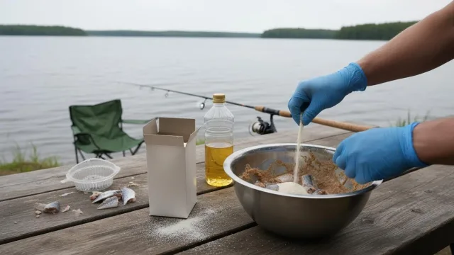 Готовим фарш для ловли кефали