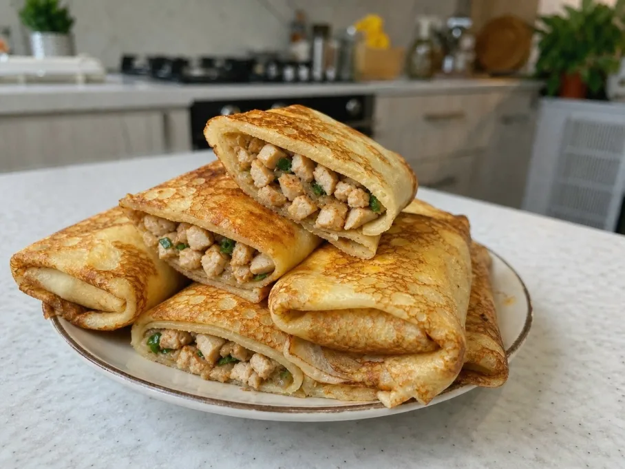 Аппетитные блинчики с сочной курочкой: аромат такой, что слюнки текут — в магазине больше не покупаю