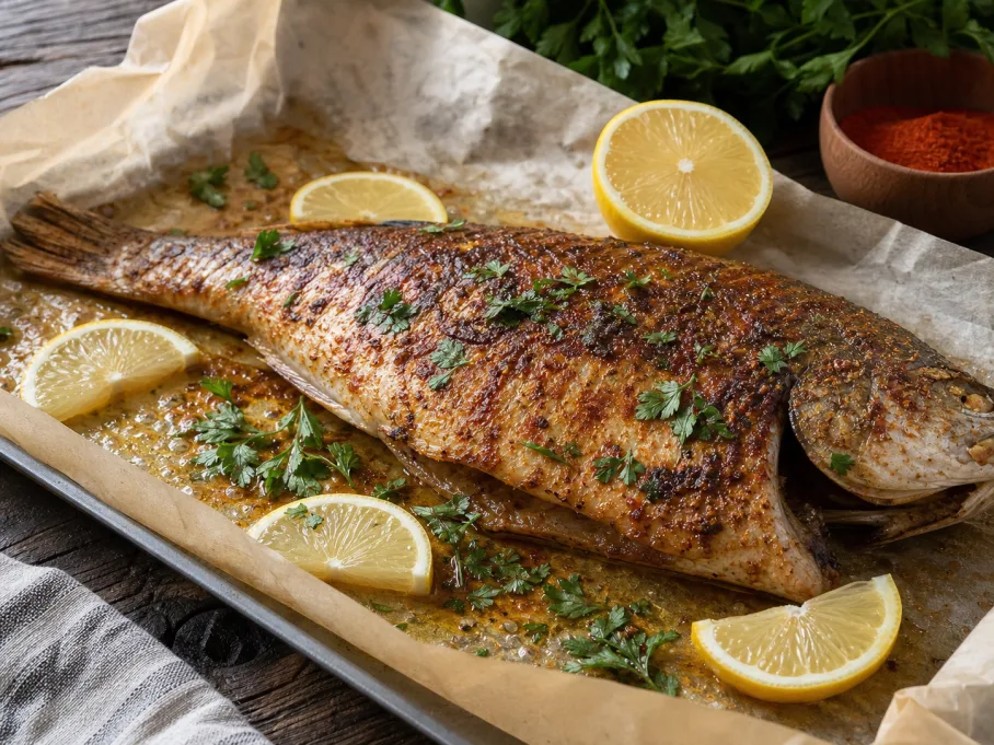 Эта специя создана для минтая: рыба получается сочной, со сладковатым вкусом и ароматом дымка