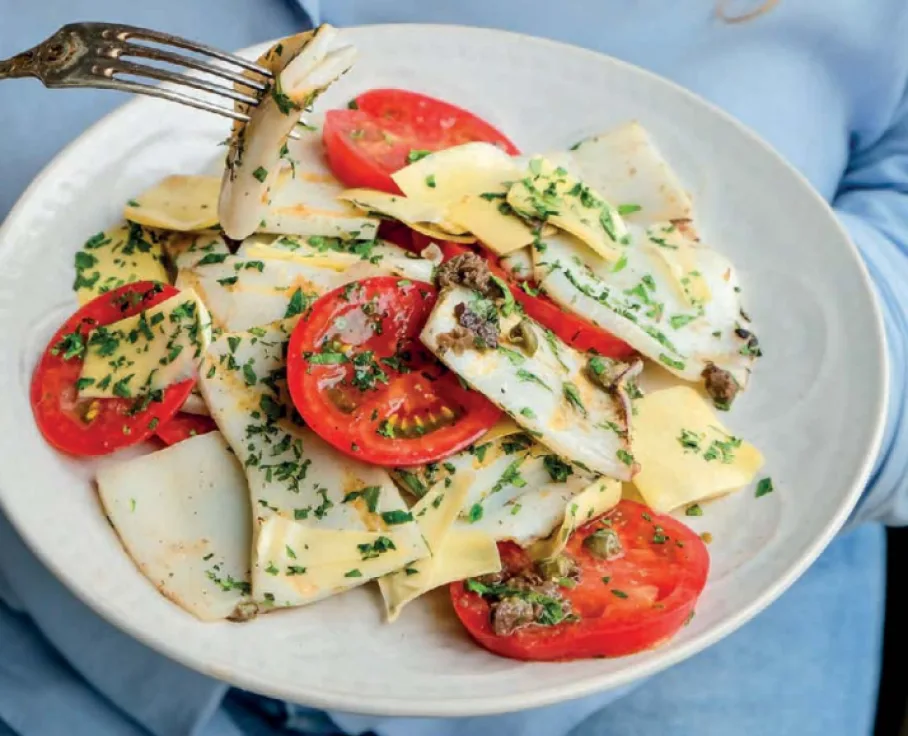Закуска с кальмарами и артишоками
