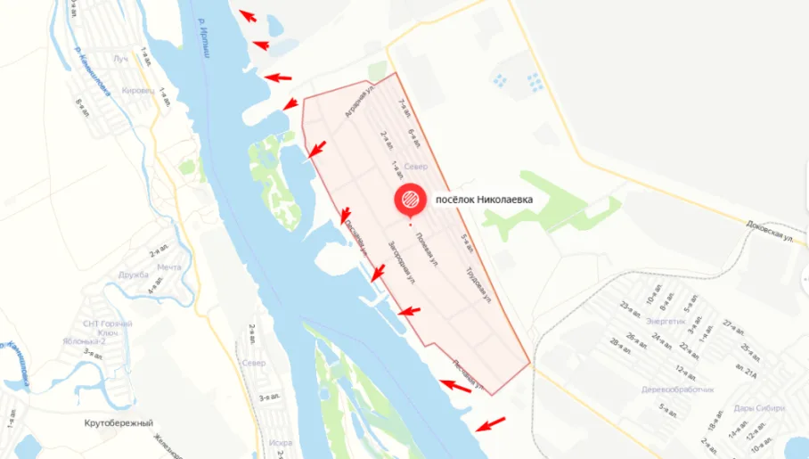 Рыбалка в Омске поселок Николаевка